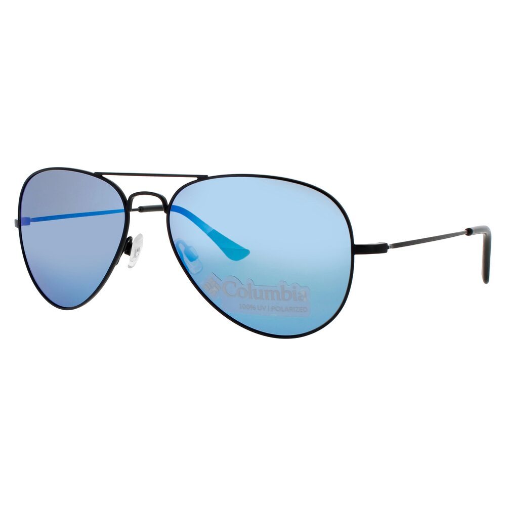 NWT Columbia NORWESTER 003 Black Aviator Sunglasses 59mm